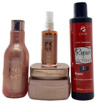 Kit Tratamento Rose Gold Sh 300ml Mas 300g Finalizador 60ml