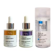 Kit Tratamento Serum Cuidado Diário + Noturno + Água Micelar