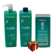 Kit Tratamento Sh - Mas - Emulsão Argila Therapy Dexvitta Kit Tratamento Sh - Mas - Emulsão Argila Therapy Dexvitta