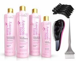 Kit Tratamento Shampoo + Gel + Máscara + Oléo Easy Recovery - Souple liss