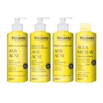 Kit Tratamento SkinCare Anti Acne 4 Itens hidratante+demaquilante+sabonete+esfoliante Kit Tratamento SkinCare Anti Acne 4 Itens hidratante+demaquilante+sabonete+esfoliante