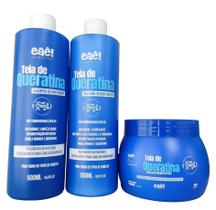 Kit Tratamento Teia de Queratina EAE Cosméticos 3x500