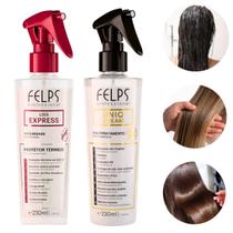 Kit Tratamento Uniq Cream+Sos Liss 2x230ml Felps Profissional Fluído Anti Pontas Duplas ThermoAtivo