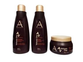 Kit Tratamento Volcanic Clay Alkimia 500ml Brilho e Maciez