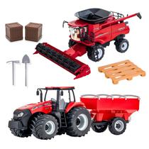 Kit Trator Case Magnum Graneleiro 486 + Colheitadeira de Graos Axial-Flow 9250