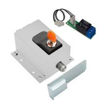 Kit Trava Automatica Ppa Dog Steel Custom Branca E Módulo Rele Portão