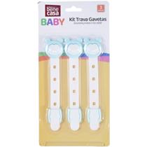 Kit Trava de Gaveta 3 Peças para Bebês e Crianças