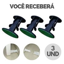 Kit Trava De Porta Batente Fixador Prendedor Adesivo Amortece Impacto - Escolha Seu Kit