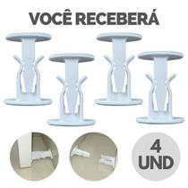 Kit Trava De Porta Batente Prendedor Aparador Plástico Resistente - Escolha Seu Kit