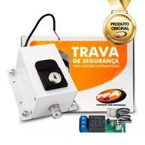Kit Trava de Segurança Eletromagnética Dog Steel Custom C/ Relé Módulo Temporizador Branca