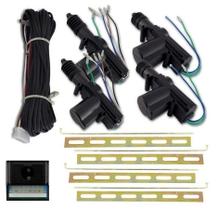 Kit Trava Elétrica Universal 4 Portas Dupla Serventia Techone