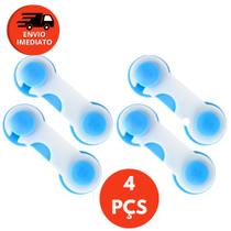 Kit Trava Gaveta Porta Armário Tranca Geladeira Segurança Proteção Bebe Criança