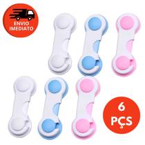 Kit Trava Gaveta Porta Armário Tranca Geladeira Segurança Proteção Bebe Criança