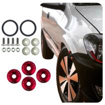 Kit Trava Para-choque Anilha Quick Releas Vermelho Estilo BR Kit Trava Para-choque Anilha Quick Releas Vermelho Estilo BR