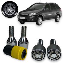 Kit Trava Parafuso / Porca Roda Antifurto 1011 Cabeça Giratória Fiat Weekend