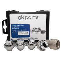 Kit Trava Parafuso Porcas Antifurto de Rodas p/ HYUNDAI, KIA E JAC MOTORS com Chave do Segredo - OKPARTS H1/M