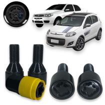 Kit Trava Parafuso Roda Antifurto 1011B Cabeça Giratória Preto Fiat Palio