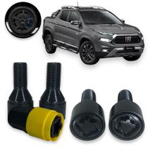 Kit Trava Parafuso Roda Antifurto 1011B Cabeça Giratória Preto Fiat Toro