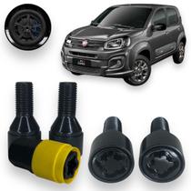 Kit Trava Parafuso Roda Antifurto 1011B Cabeça Giratória Preto Fiat Uno Kit Trava Parafuso Roda Antifurto 1011B Cabeça Giratória Preto Fiat Uno