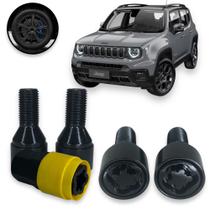 Kit Trava Parafuso Roda Antifurto 1011B Cabeça Giratória Preto Jeep Renegade Kit Trava Parafuso Roda Antifurto 1011B Cabeça Giratória Preto Jeep Renegade