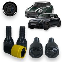 Kit Trava Parafuso Roda Antifurto 1014B Cabeça Giratória Preto Mini Cooper