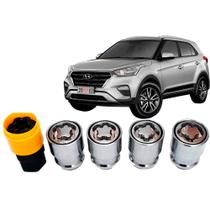 Kit Trava Porca Parafuso Antifurto de Rodas Hyundai Creta Todos - GUARDIAN ANTIFURTO