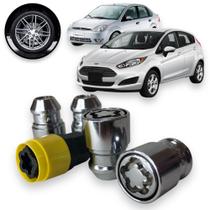 Kit Trava Porca / Parafuso Roda Antifurto 1001 Cabeça Giratória Ford Fiesta