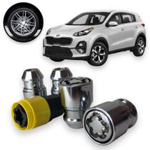 Kit Trava Porca / Parafuso Roda Antifurto 1001 Cabeça Giratória KIA Sportage