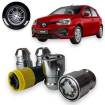 Kit Trava Porca / Parafuso Roda Antifurto 1001 Cabeça Giratória Toyota Etios