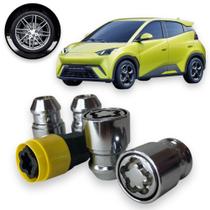 Kit Trava Porca / Parafuso Roda Antifurto 1002 Cabeça Giratória BYD Dolphin Mini Kit Trava Porca / Parafuso Roda Antifurto 1002 Cabeça Giratória BYD Dolphin Mini