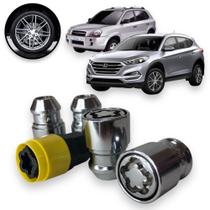 Kit Trava Porca / Parafuso Roda Antifurto 1002 Cabeça Giratória Hyundai Tucson