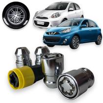 Kit Trava Porca / Parafuso Roda Antifurto 1003 Cabeça Giratória Nissan March