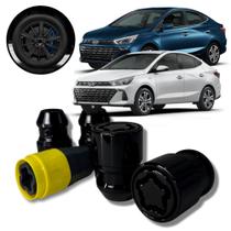 Kit Trava Porca Roda Antifurto Cabeça Giratória Preto Hyundai HB20S Kit Trava Porca Roda Antifurto Cabeça Giratória Preto Hyundai HB20S