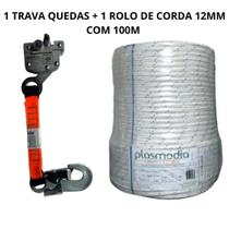Kit Trava Quedas e 100 Metros de Corda 12mm Kit Trava Quedas e 100 Metros de Corda 12mm