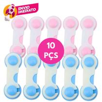 Kit Trava Segurança Gaveta Porta Armário Cômoda Tranca Geladeira Proteção Bebe Criança