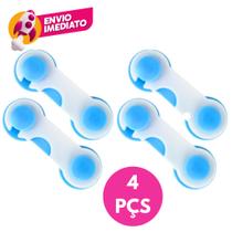 Kit Trava Segurança Gaveta Porta Armário Cômoda Tranca Geladeira Proteção Bebe Criança