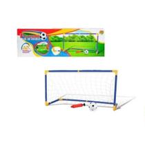 Kit Trave Bola 76cmx47cm Infantil Gol Rede Com Bomba De Ar Kit Trave Bola 76cmx47cm Infantil Gol Rede Com Bomba De Ar