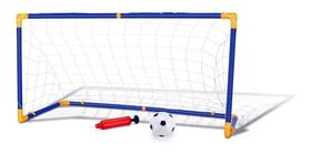 Kit Trave E Bola Infantil Chute Gol Rede E Bomba Dmt5075