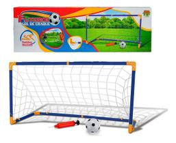 Kit Trave Futebol Criança Brinquedo Infantil Rede Gol Craque - DM BRASIL