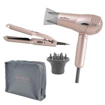 Kit Travel Secador Difusor Prancha Britânia Rose Gold Bivolt Kit Travel Secador Difusor Prancha Britânia Rose Gold Bivolt