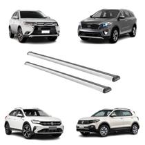 Kit Travessa Alumínio Farad Rack De Teto Bagageiro Fixação Hilo Antifurto Capacidade 75kg