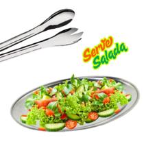 Kit Travessa e Pegador em Inox 30cm e 20cm para Servir com Praticidade