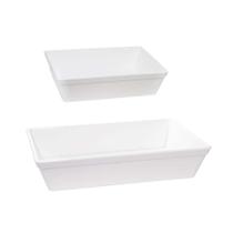 Kit Travessa Stillo Vemplast 2 Peças P+G Branco