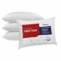 Kit Travesseiro 04 Peças Fiber Team Antialérgico c/ Fibra Siliconizada - Ortobom