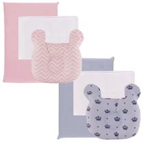 Kit Travesseiro 3 Pçs Bebê Antissufocante Anatômico Menino Menina