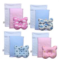 Kit Travesseiro Anatomico Antisufocante Fronha Infantil - Bebe Estampas Variadas Kit Travesseiro Anatomico Antisufocante Fronha Infantil - Bebe Estampas Variadas