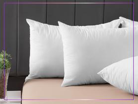 Kit Travesseiro Antialérgico e antiácaro Toque Aveludado Macio