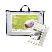 Kit Travesseiro Basic Bambu Médio 15cm de Altura + Capa Impermeável