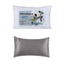 Kit Travesseiro Liberty King e Fronha Play Preto Altenburg Toque Acetinado Macia Antialérgico