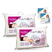 Kit Travesseiro Nasa Cervical Duoflex mais Capa Protetora Kit Travesseiro Nasa Cervical Duoflex mais Capa Protetora